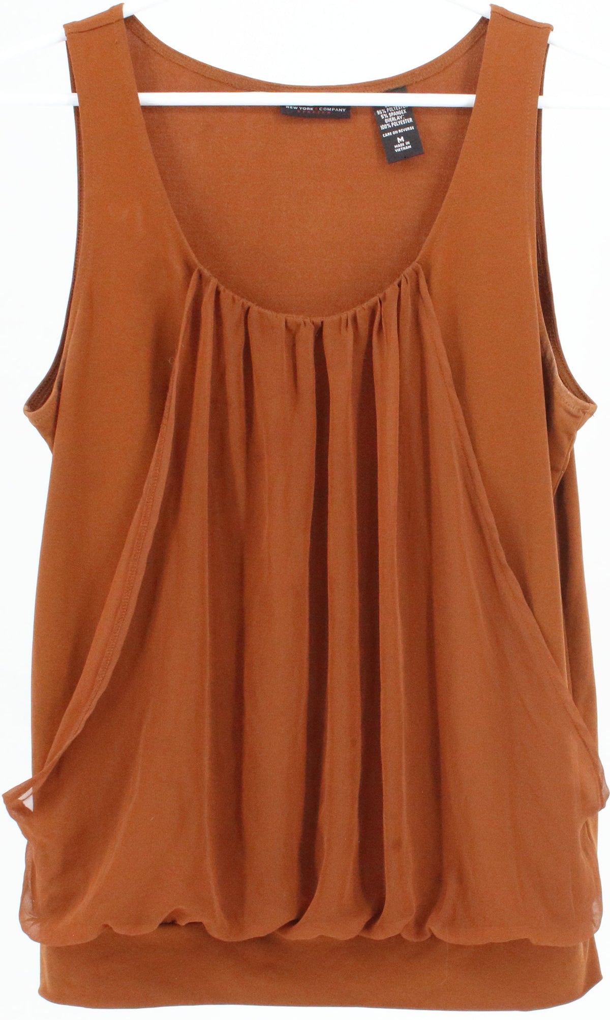 New York and Company Stretch Camel Sleeveless Top