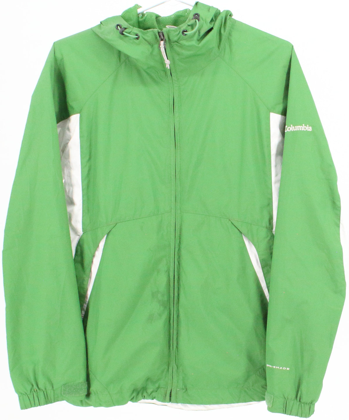 Columbia Omni-Shade Green and White Hooded Women's Jacket