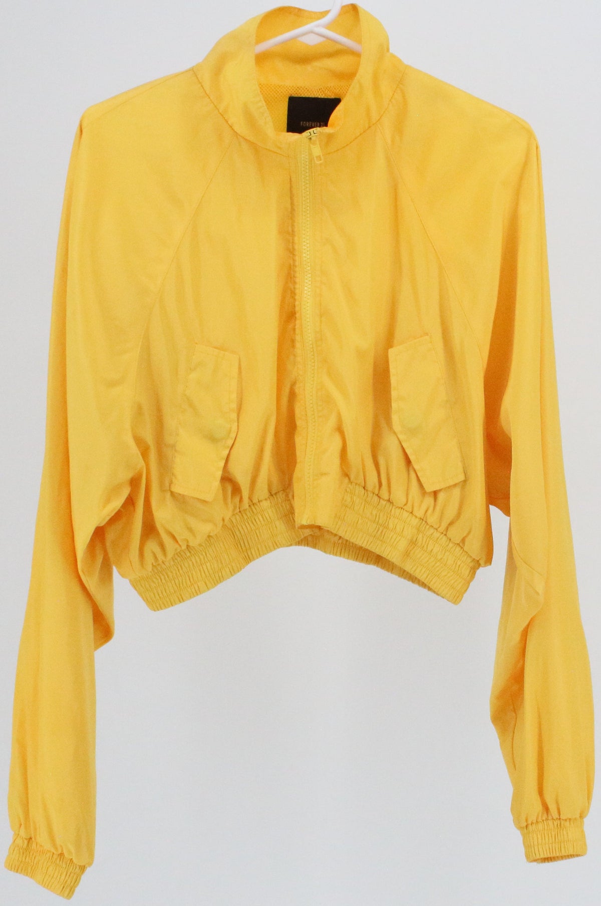 Forever 21 Yellow Cropped Jacket