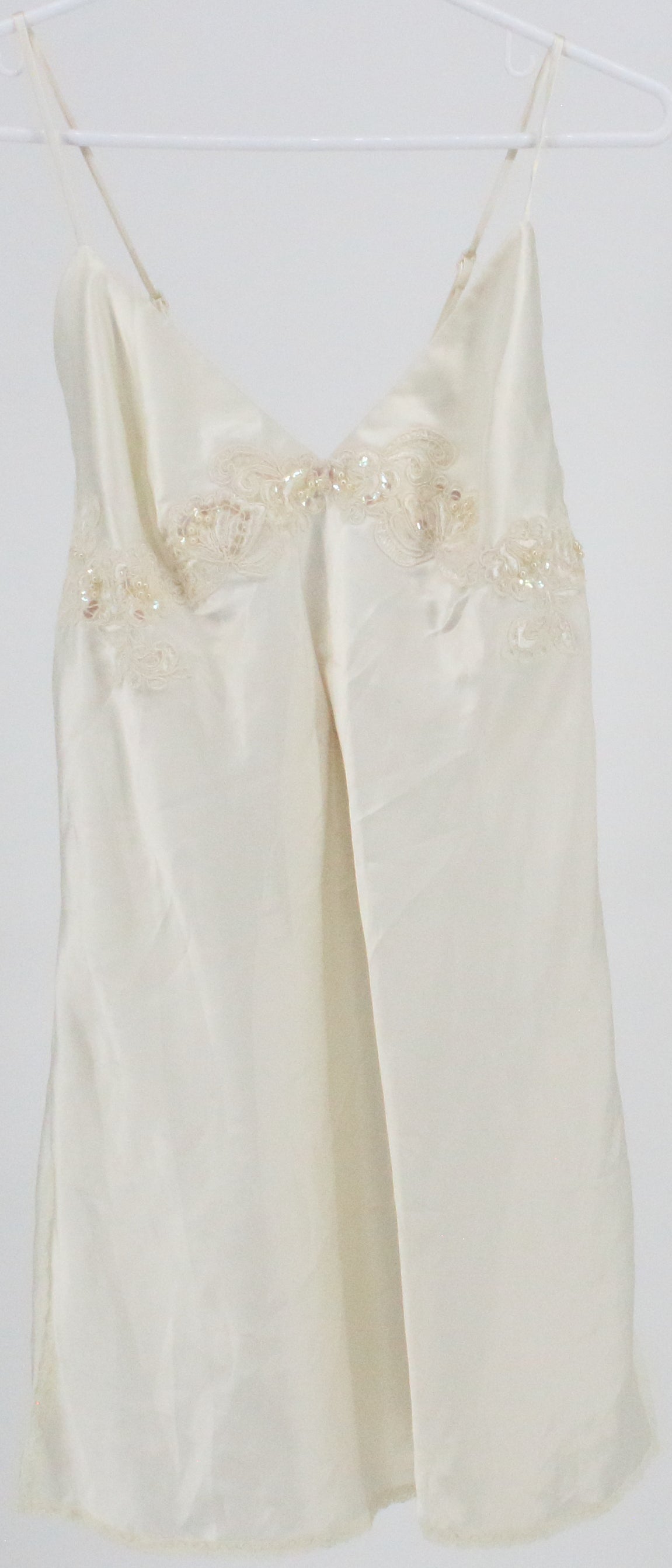 Victoria's Secret Off White Embroidered Slip Dress