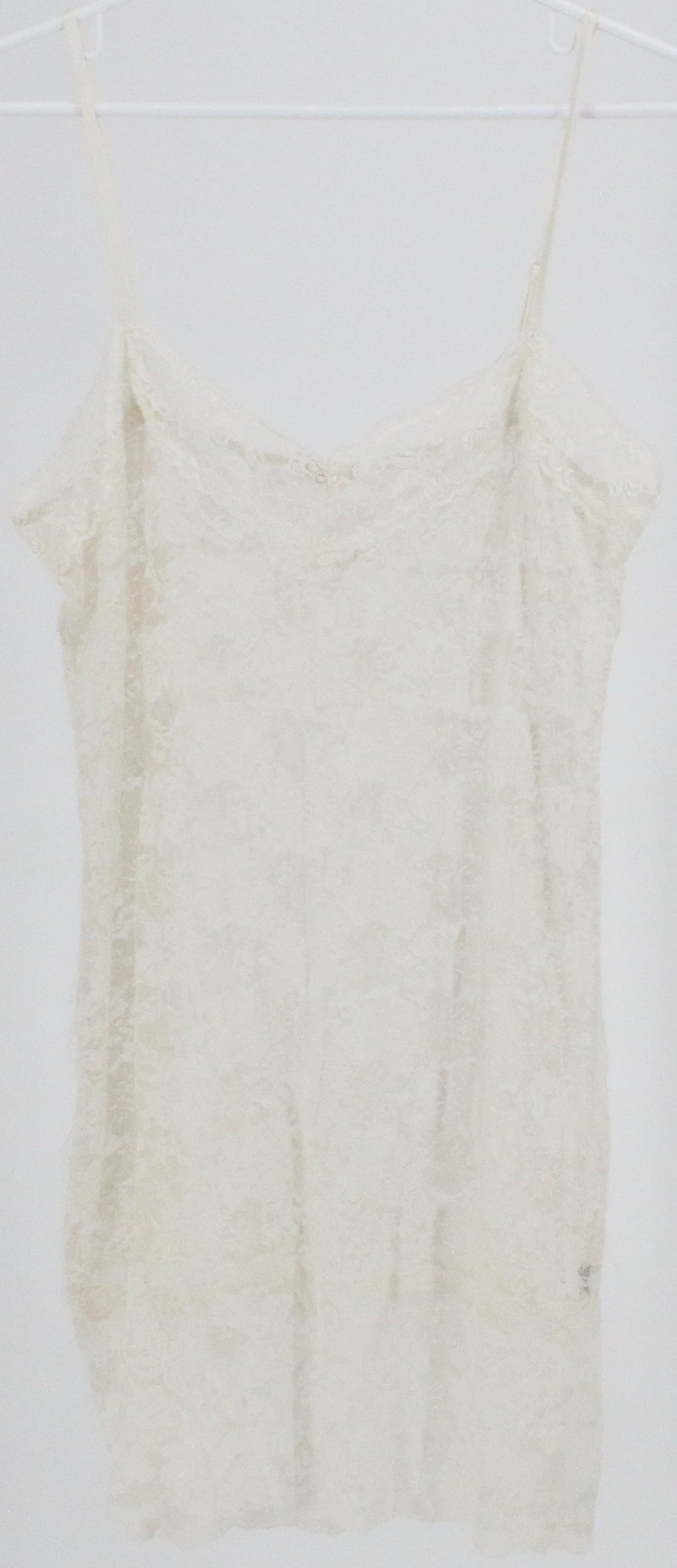 Zenana Outfitters Off White Lace Slip Dress