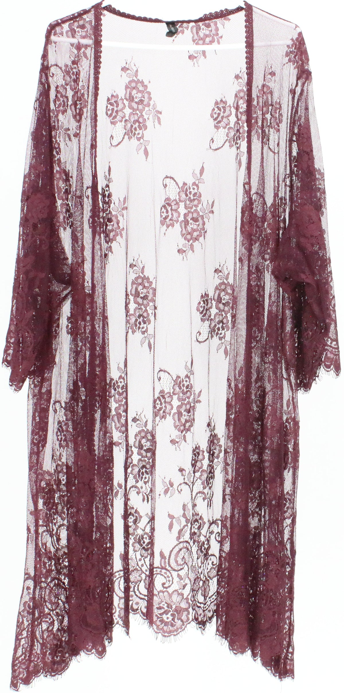 Lane Bryant Burgundy Lace Robe