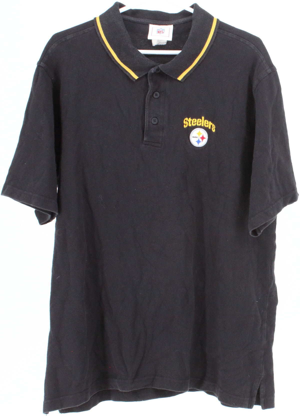 NFL Steelers Black Polo Shirt