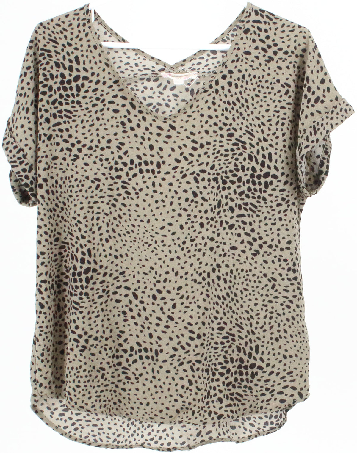 Hippie Rose Beige and Black Print Top