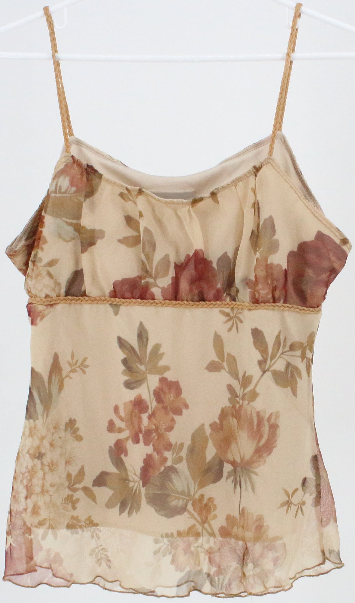 Fashion Bug Beige Print Tank Top