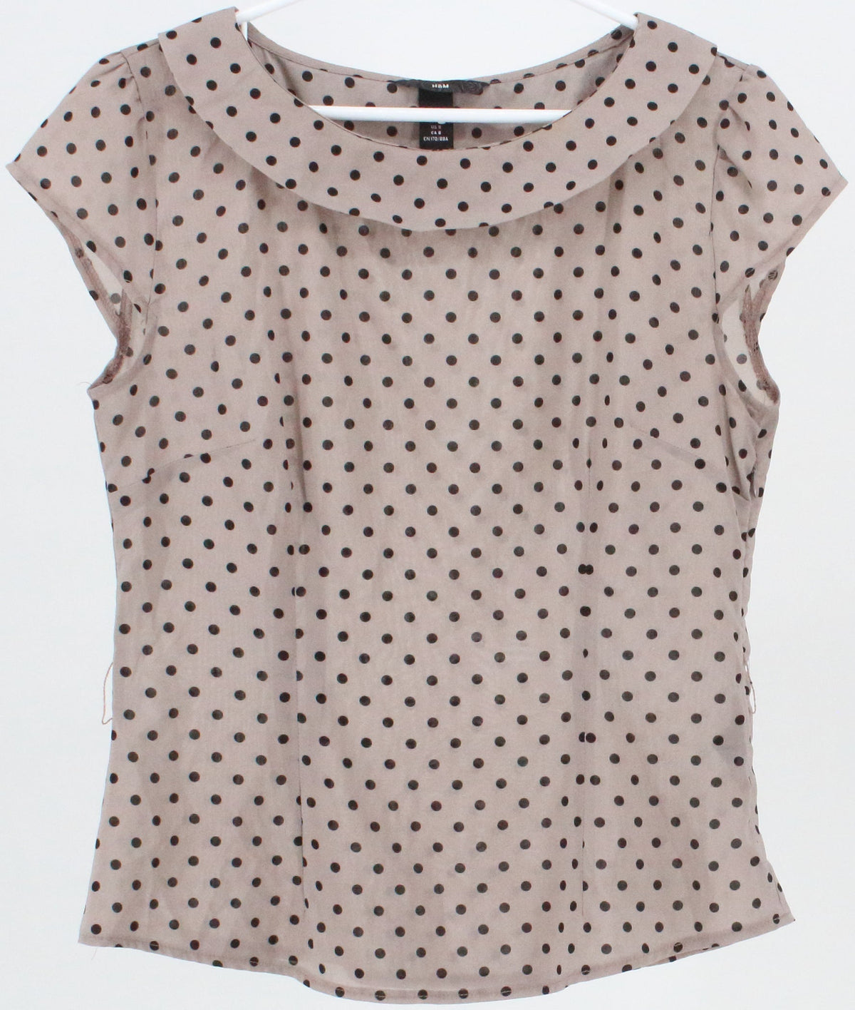 H&M Grey and Black Dots Top