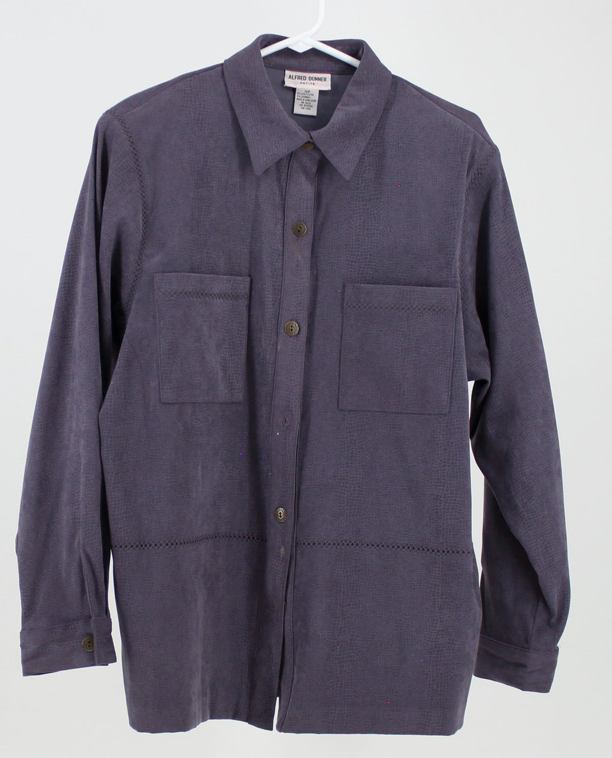 Alfred Dunner ashy purple button up