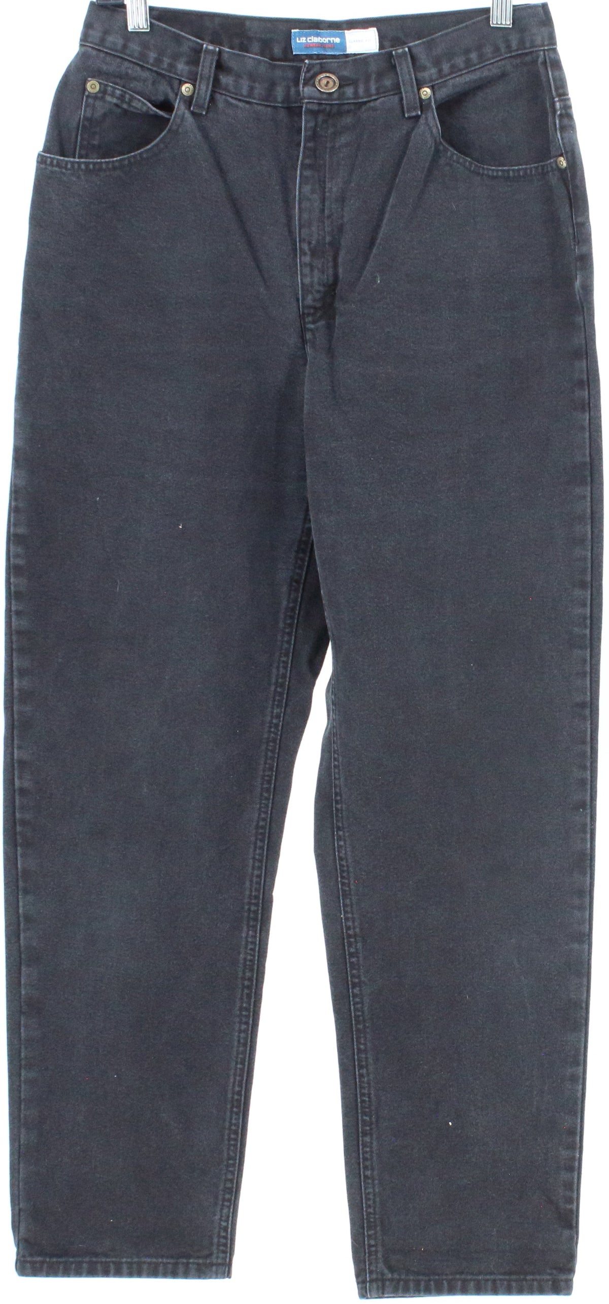 Liz Claiborne Lizwear Jeans Classic Fit Black Baggy Pants