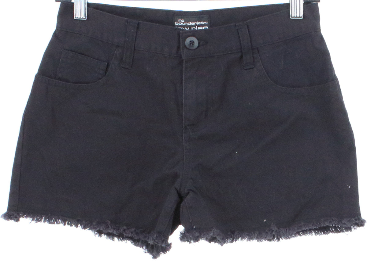 No Boundaries Low Rise Black Women's Shorts