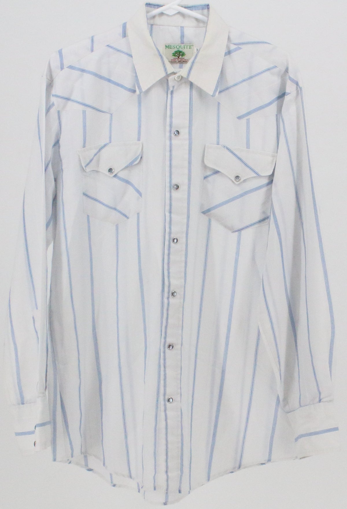 Mesquite White and Blue Striped Shirt