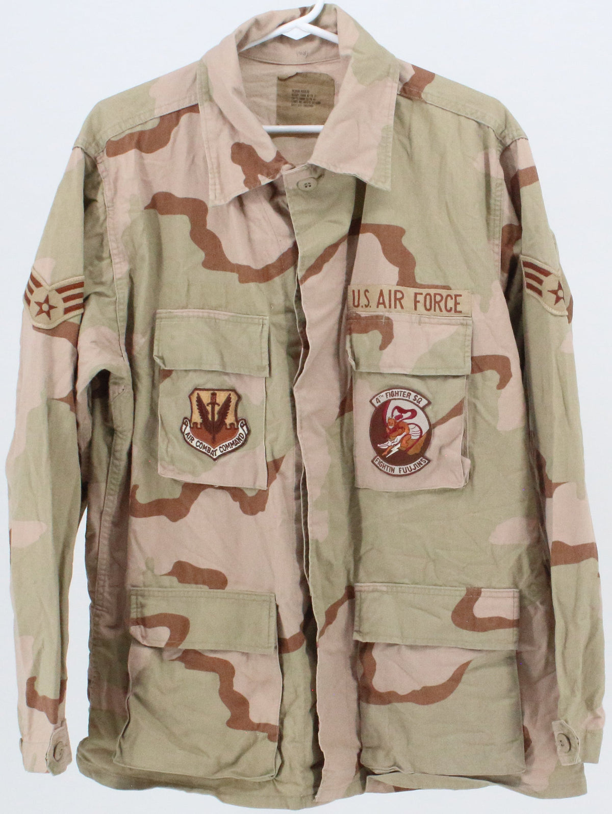American Apparel Inc. U.S. Air Force Beige Desert Camo Pattern Combat Shirt