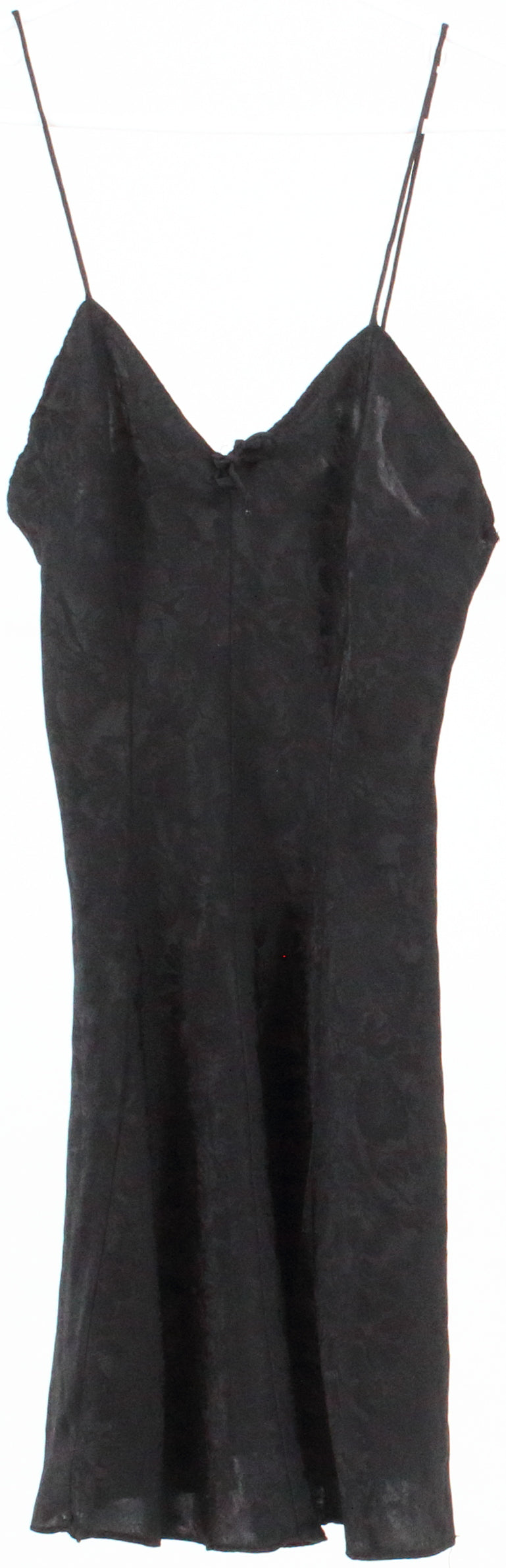 Intimate Affair Black Jacquard Slip Dress