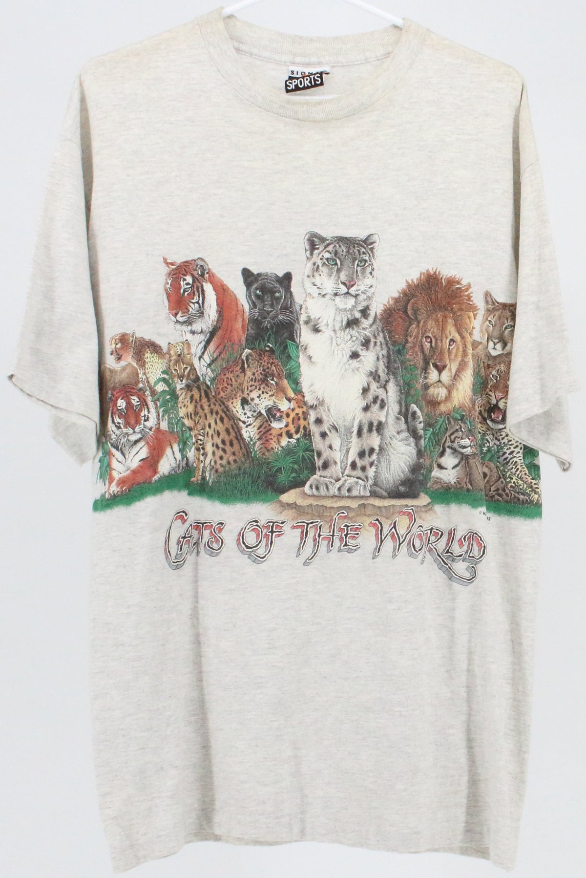 Signal Sports Cats Of The World Print Grey Melange T-Shirt