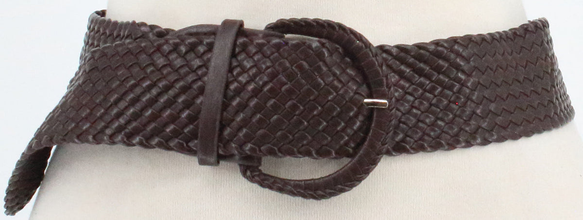 Dark Brown Large Tresse Belt