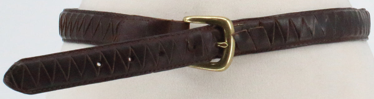 Brown Detailed Leather Belt