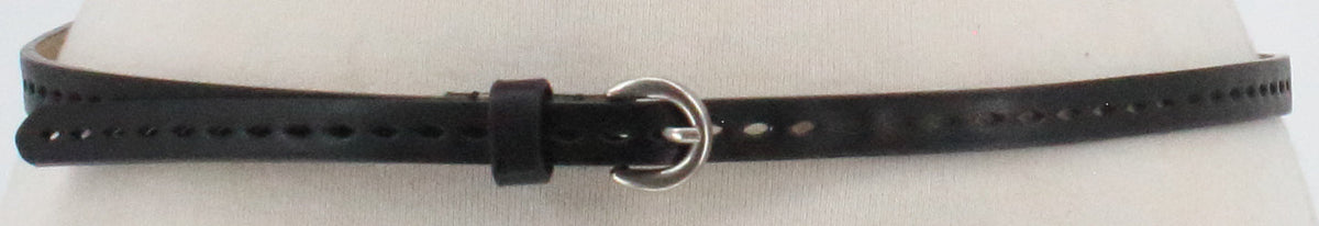 Black Thin Perforated Belt