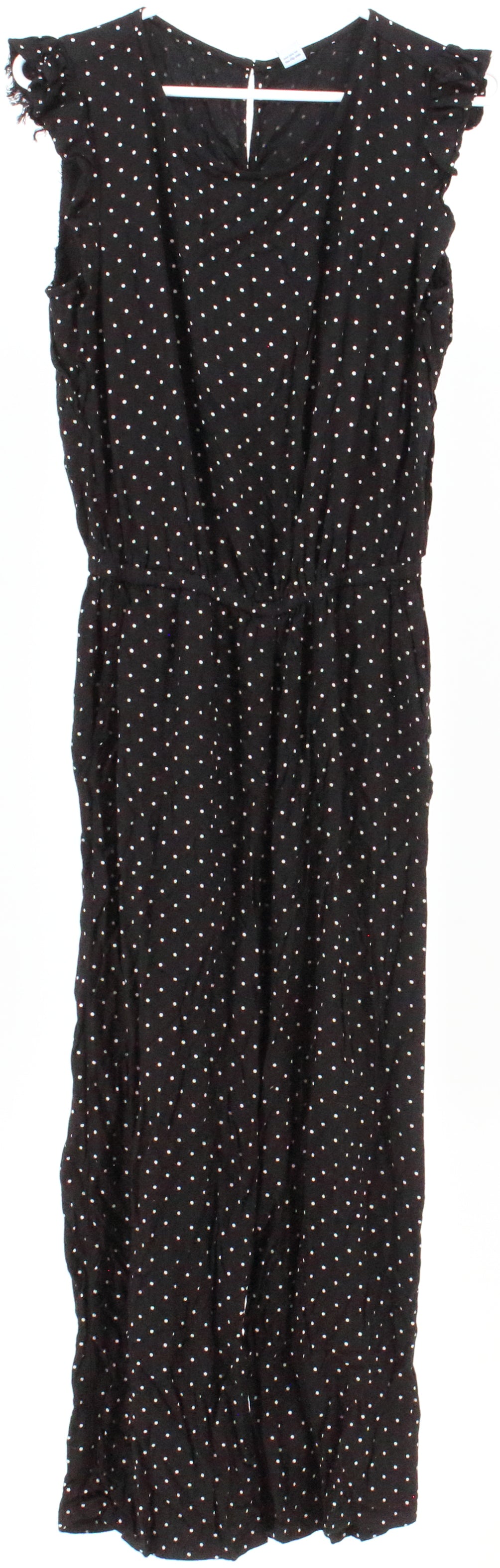 Old Navy Black and White Dots Long Jumpsuit