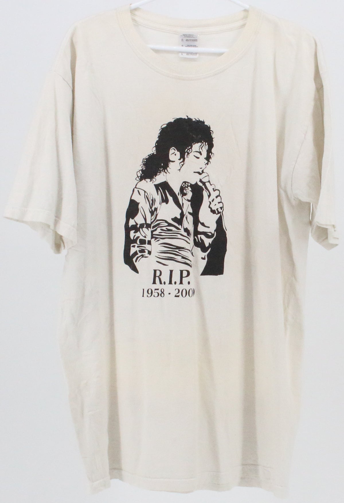 Gildan Michael Jackson R.I.P. 1958-2009 Off White T-Shirt