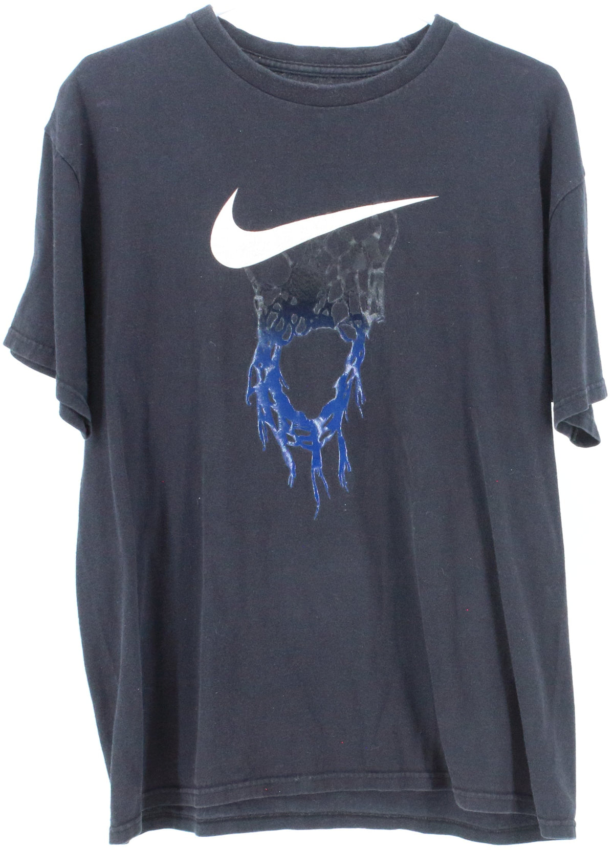 Nike Front Silk Print Black T-Shirt