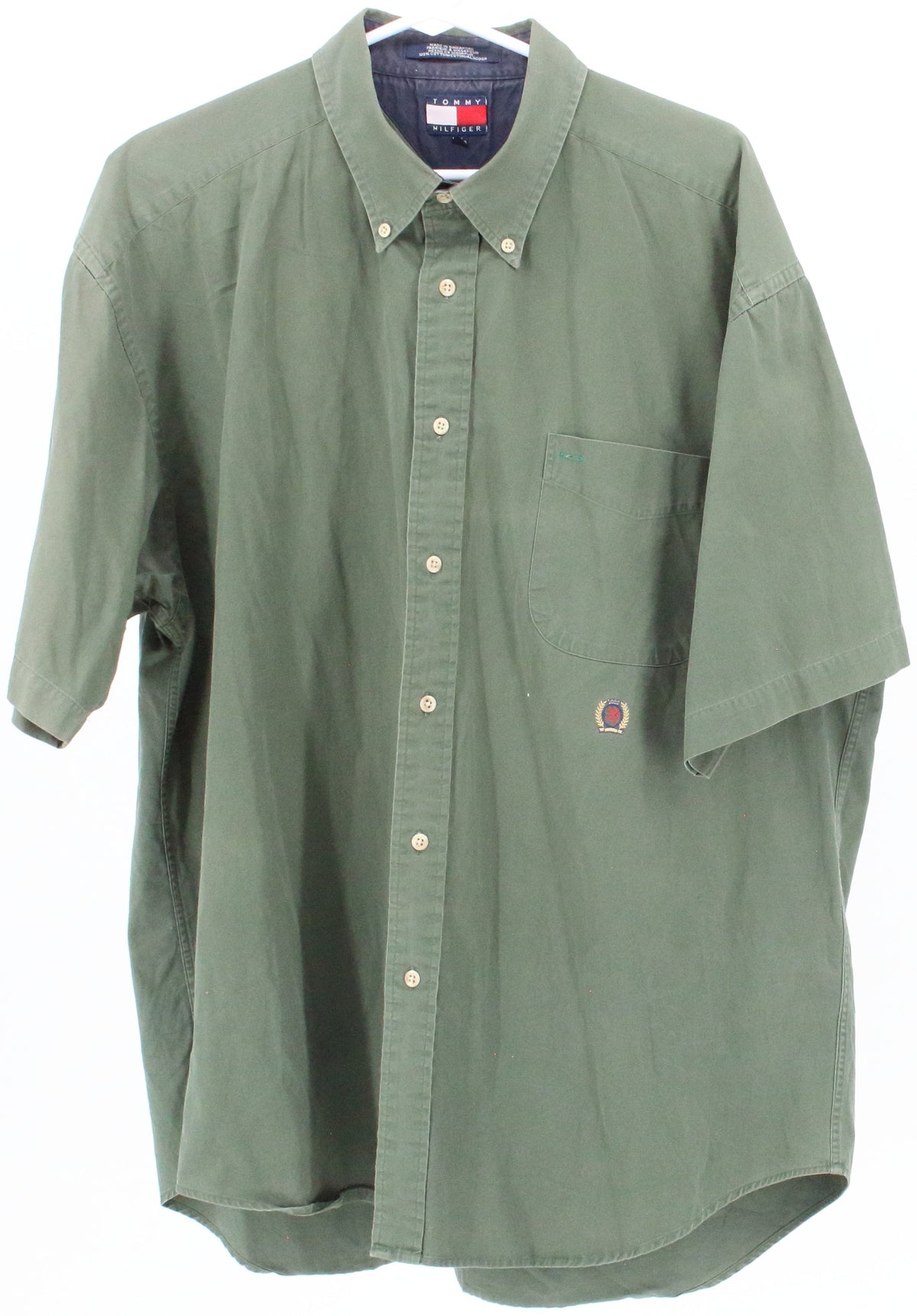 Tommy Hilfiger Military Green Short Sleeve Shirt