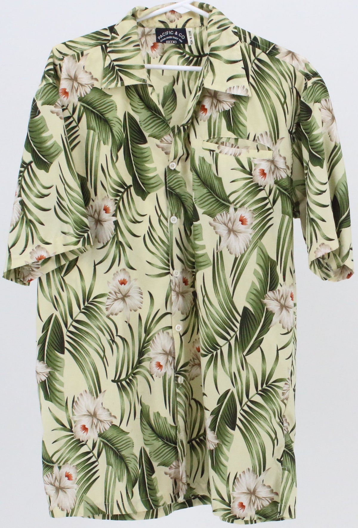 Pacific & Co Light Green Print Short Sleeve Shirt