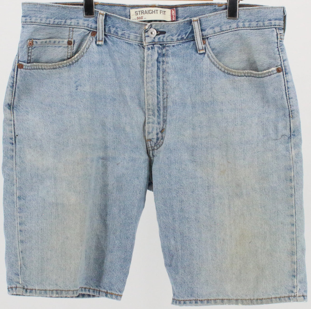 Levis 505 Light Wash Straight Fit Denim Shorts