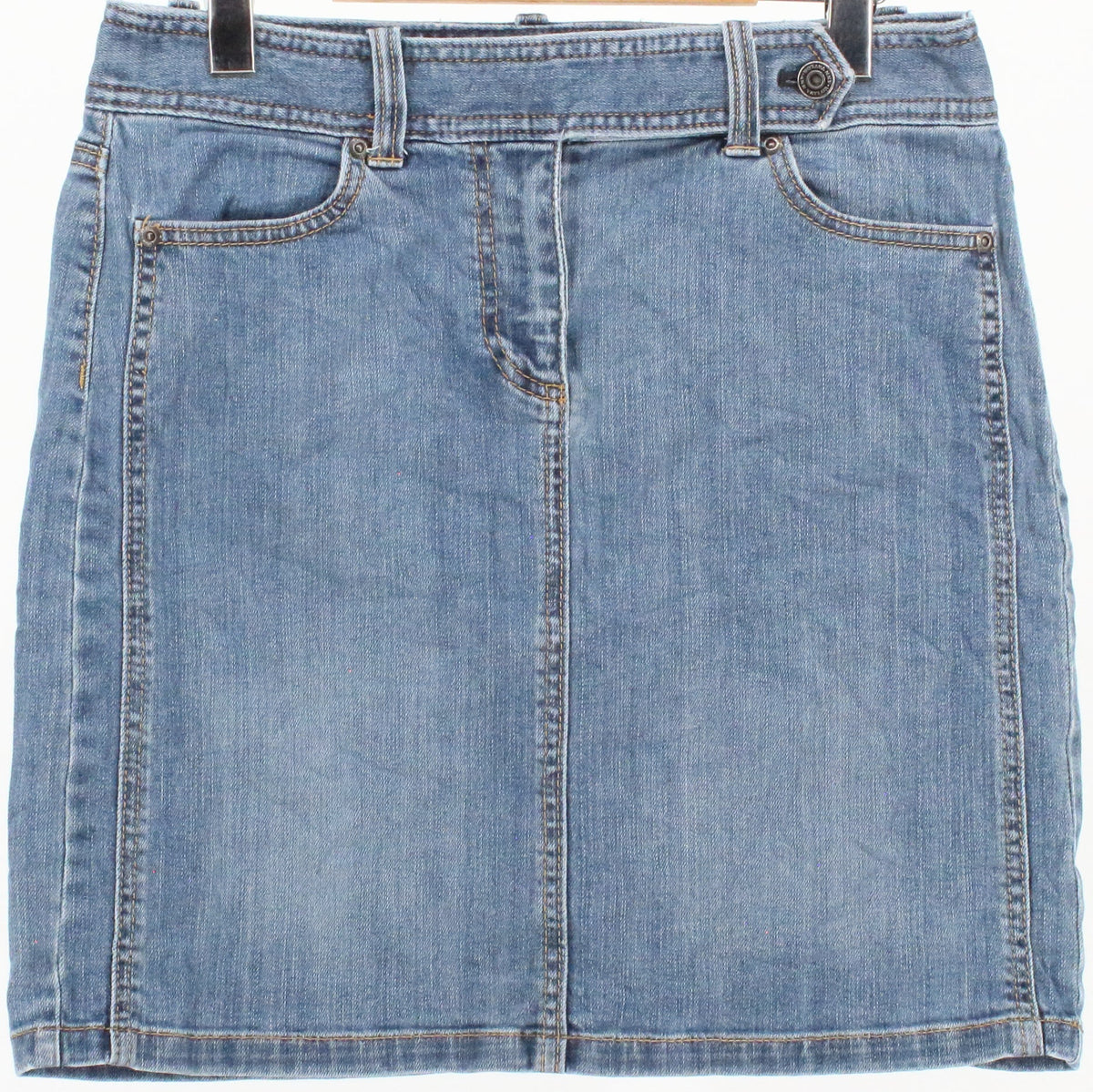 Ann Taylor Petites Mid Blue Wash Denim Skirt