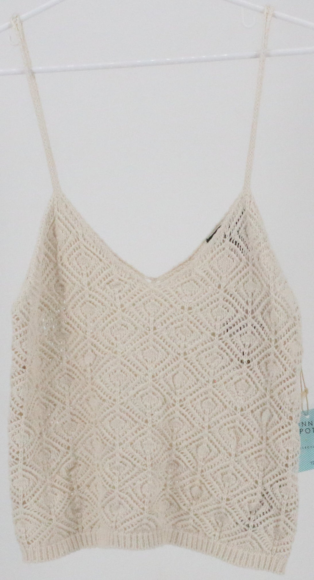 Forever 21 Off White Crochet Tank Top