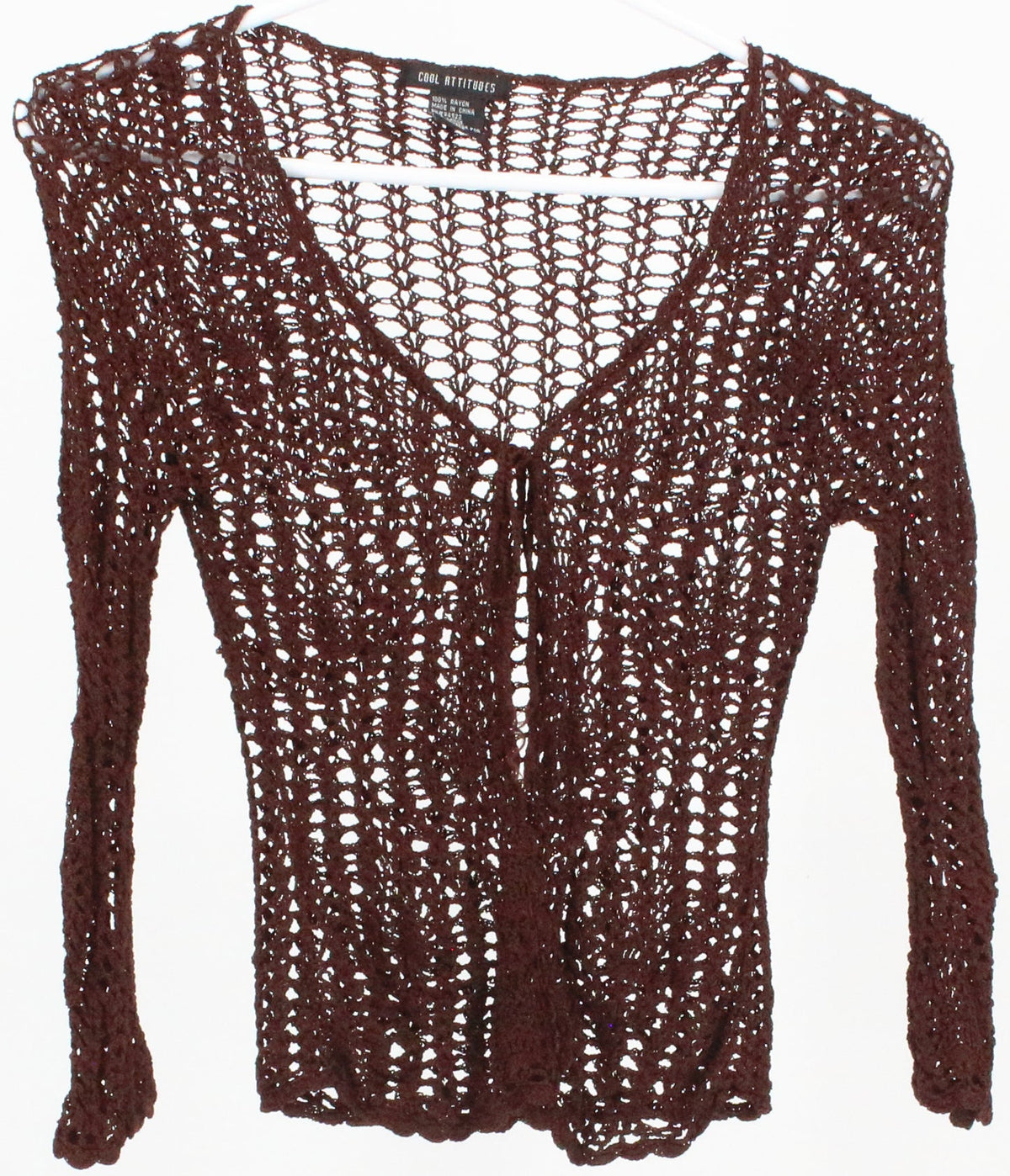 Cool Attitudes Brown Crochet Top