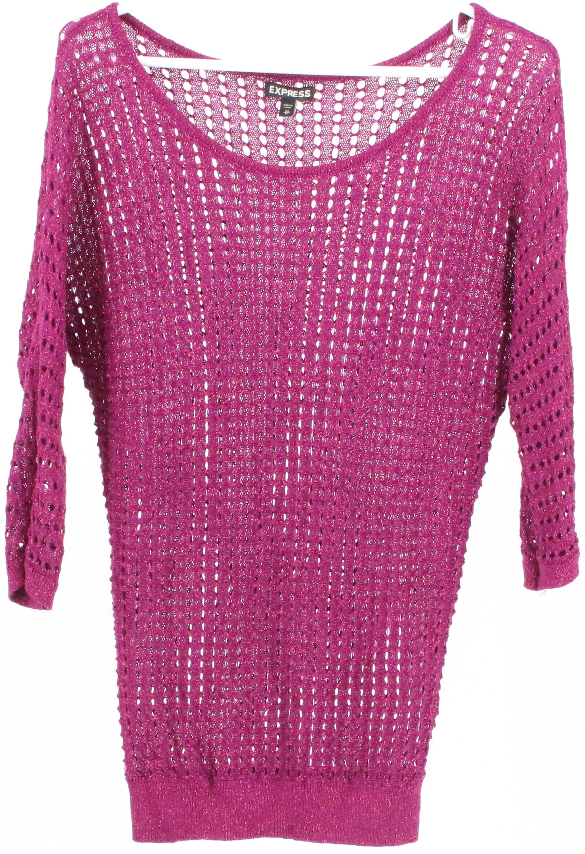 Express Pink Lurex Knit Top