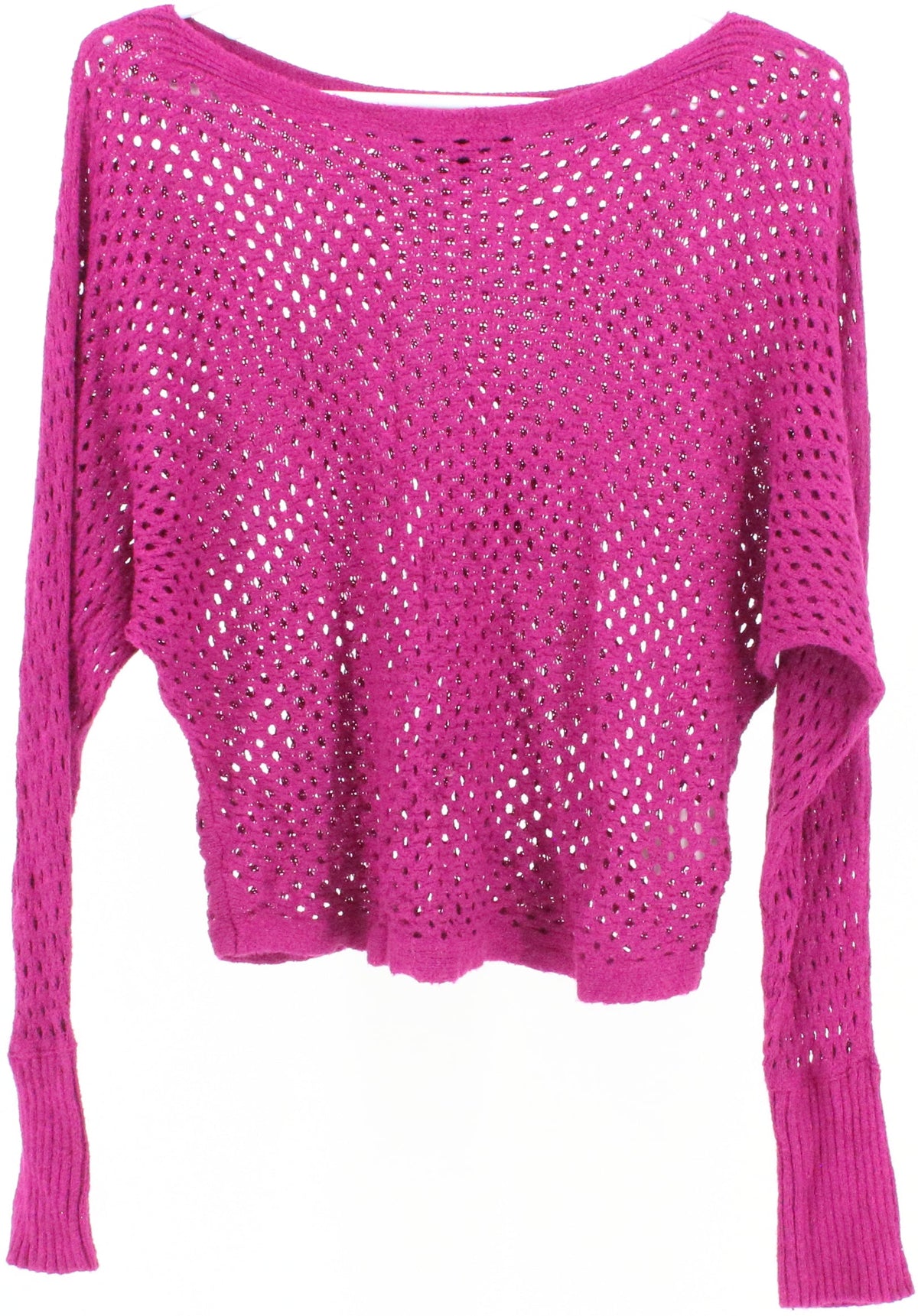 Express Pink Long Sleeve Knit Top