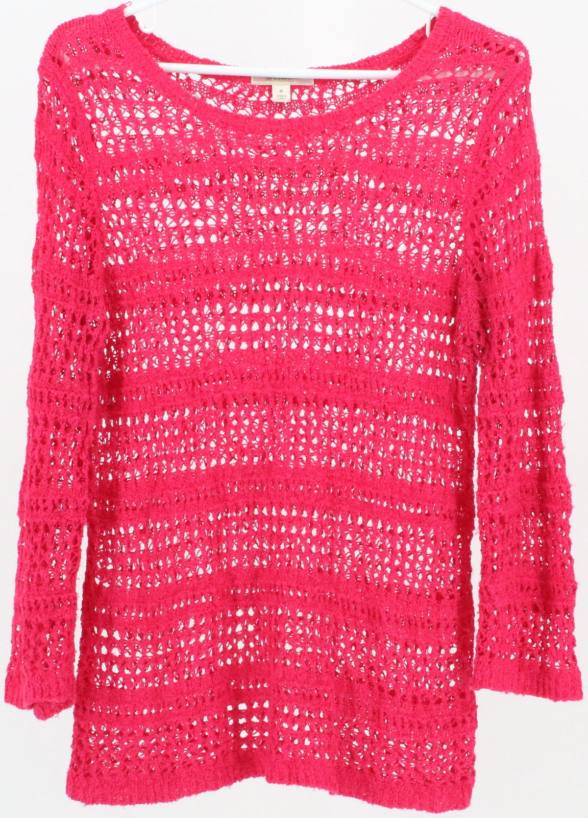 Dressbarn Pink Long Sleeve Knit Top