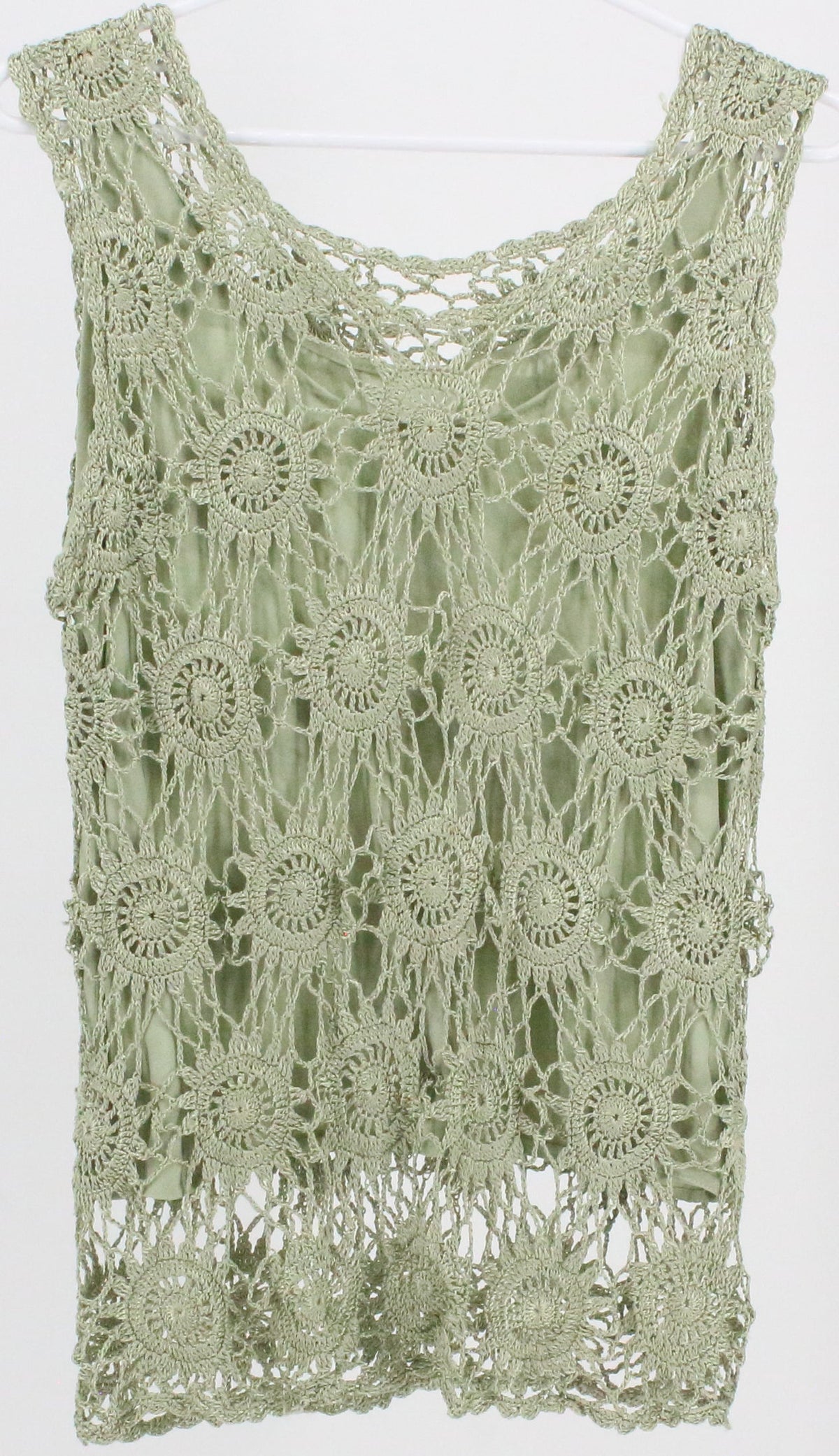 Light Green Crochet Tank Top