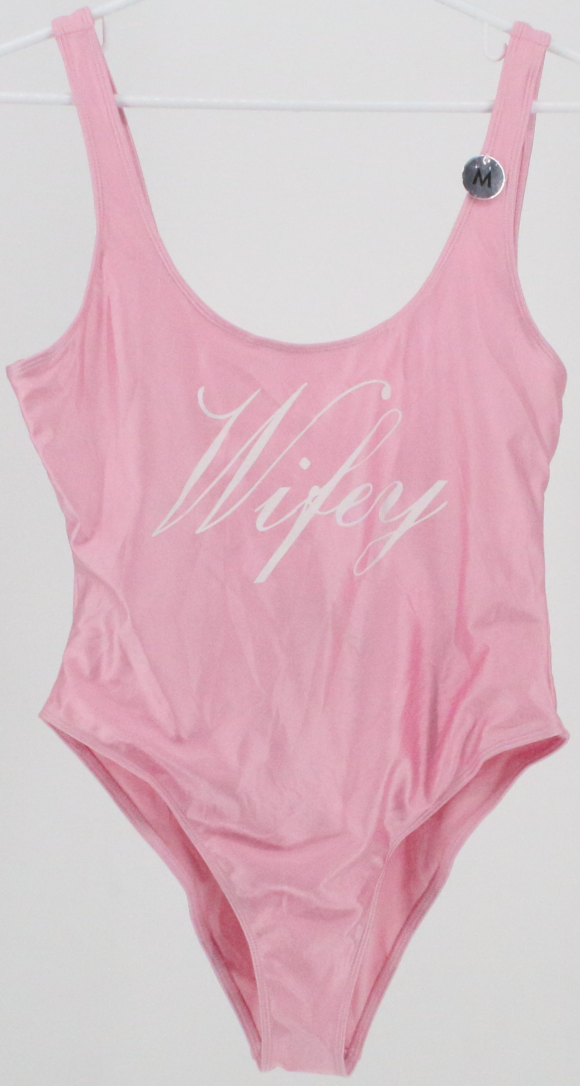 Forever 21 Wifey Pink Bodysuit