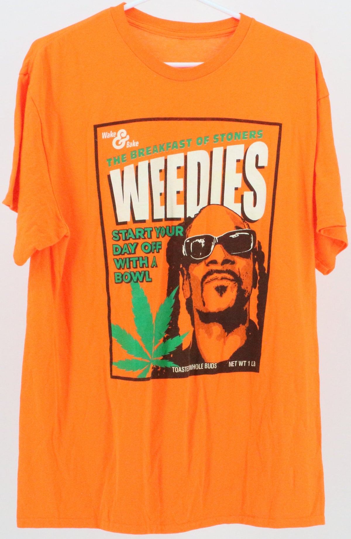 Weedies Orange Front Print T-Shirt