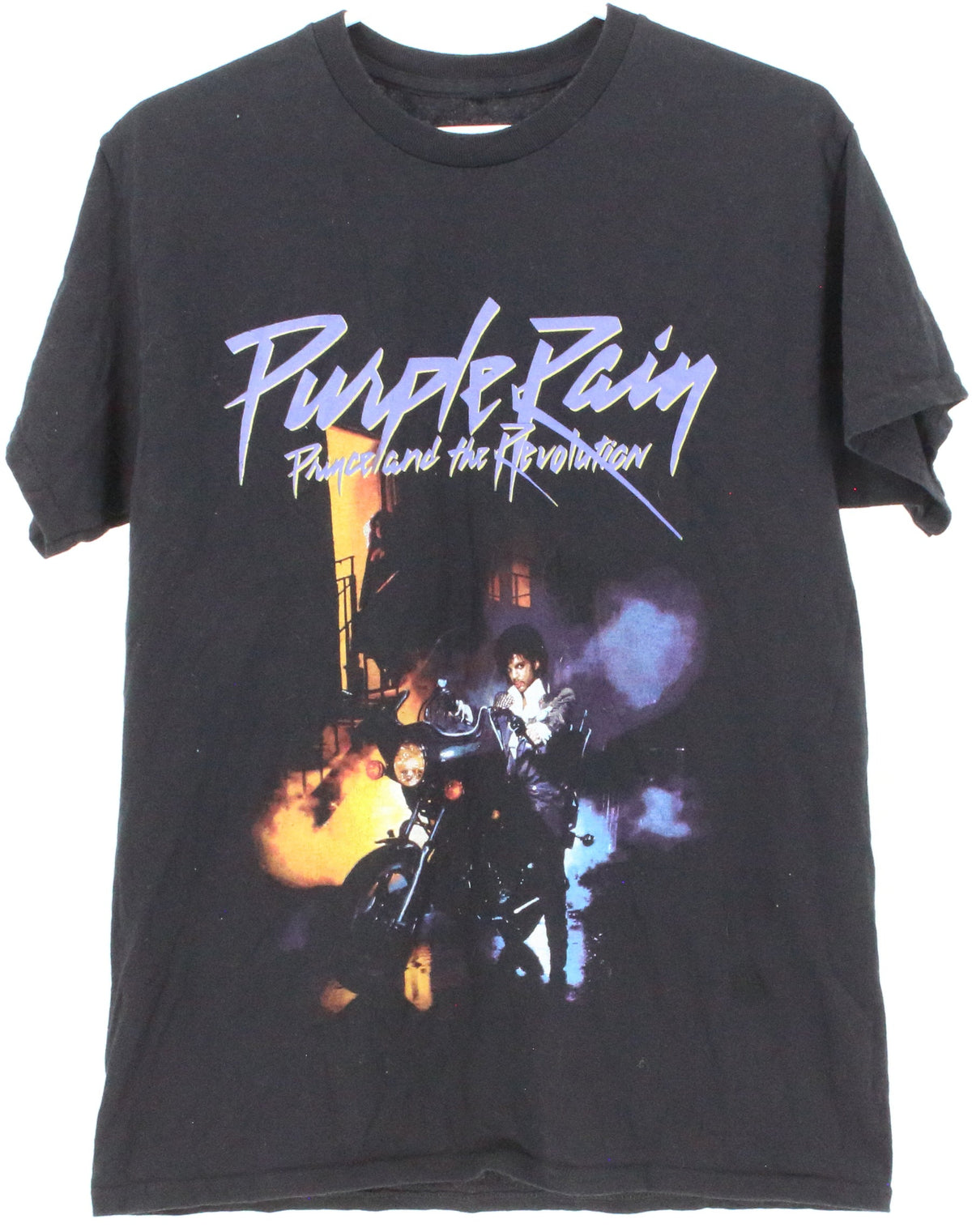 The Prince State Official Approved Purple Rain Print Black Band Tee