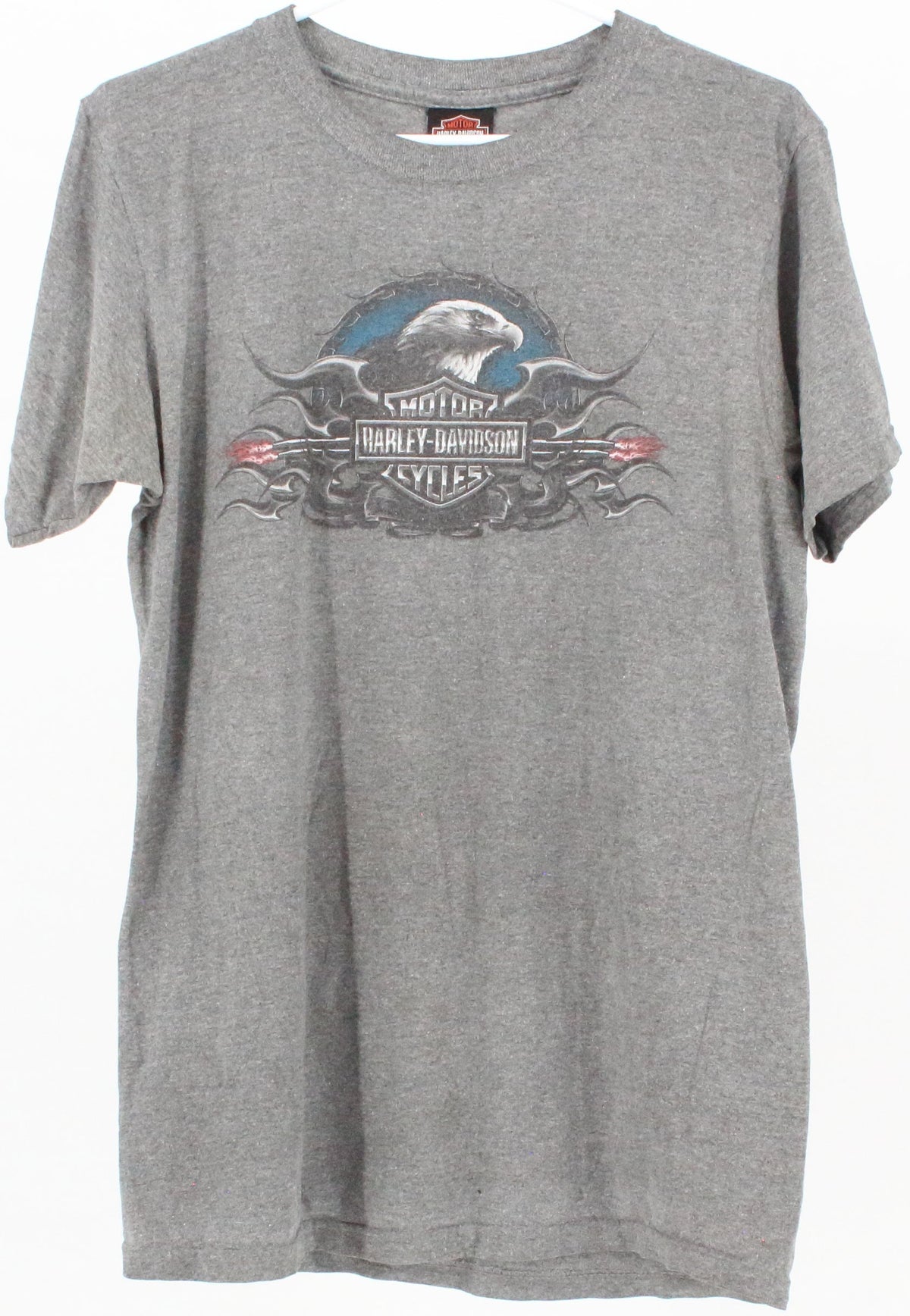 Harley Davidson Grey Biker Bob's Front and Back Print T-Shirt