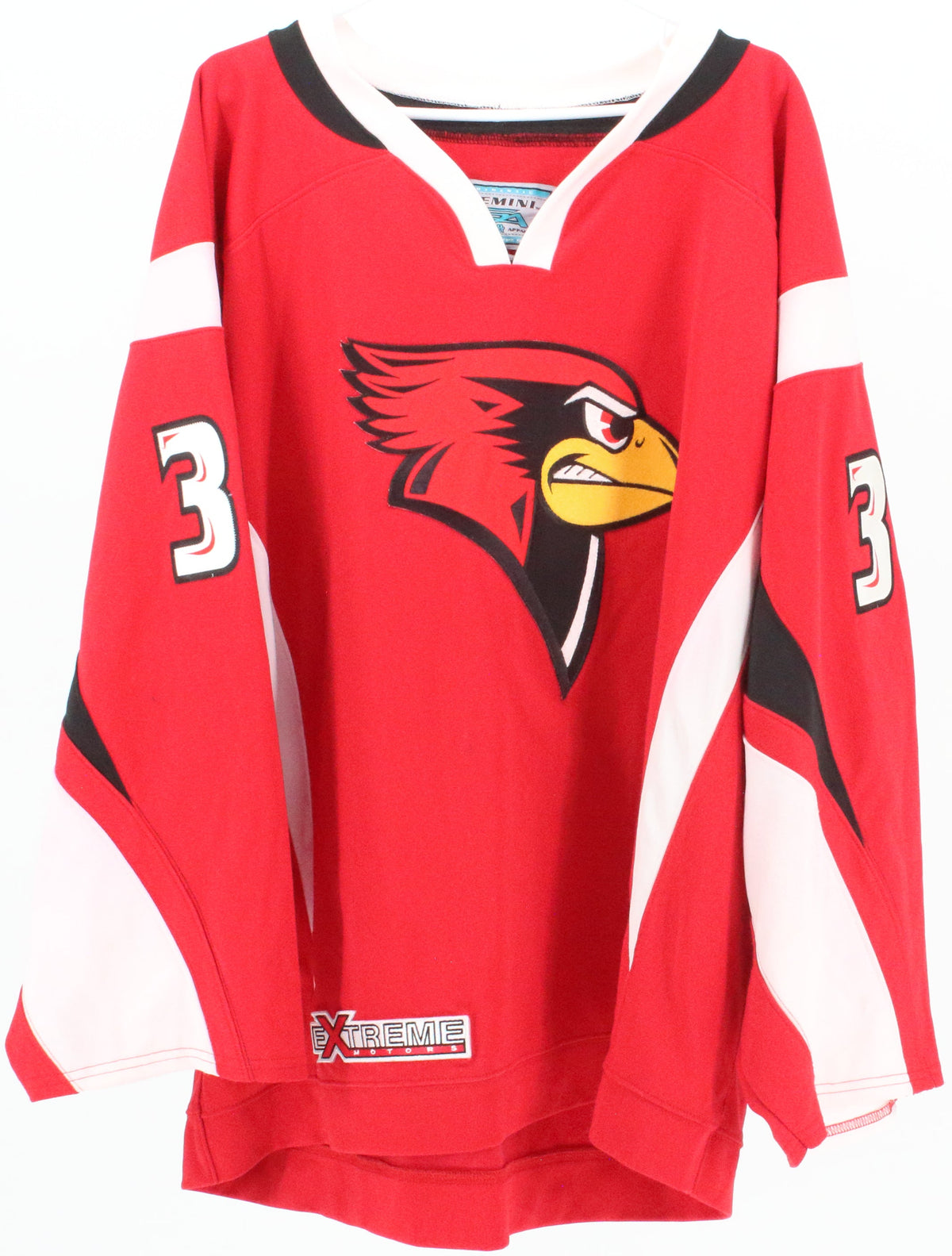 Gemini Athletic Apparel Extreme Motors 3 Red White and Black Jersey