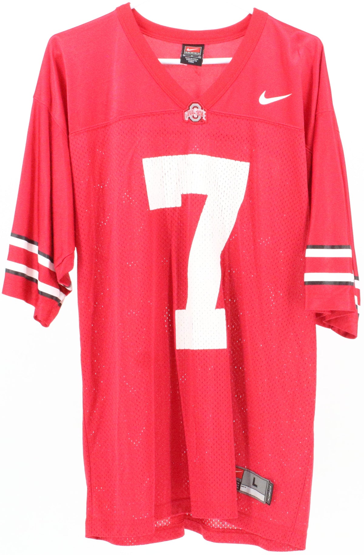 Nike Team Ohio State 7 Red and White Jersey