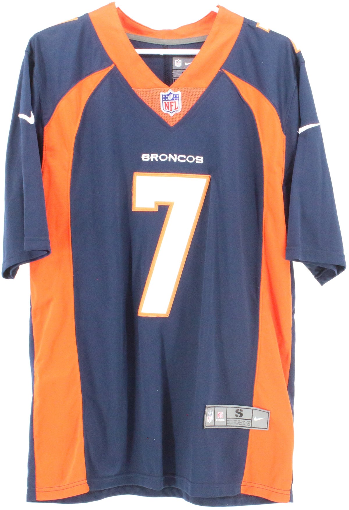 Nike NFL Players Broncos 7 Elway Blue and Orange Jersey