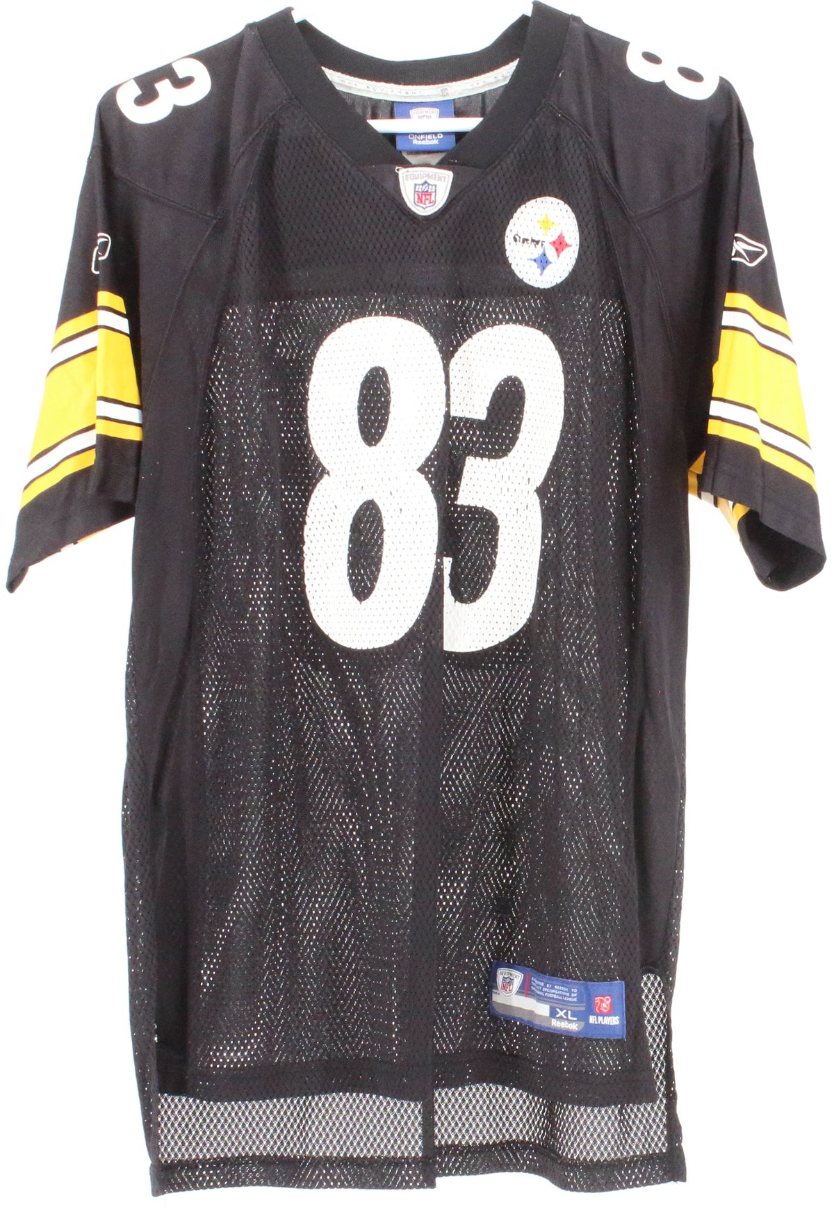 Reebok NFL Steelers 83 Miller Black and Yellow Jersey