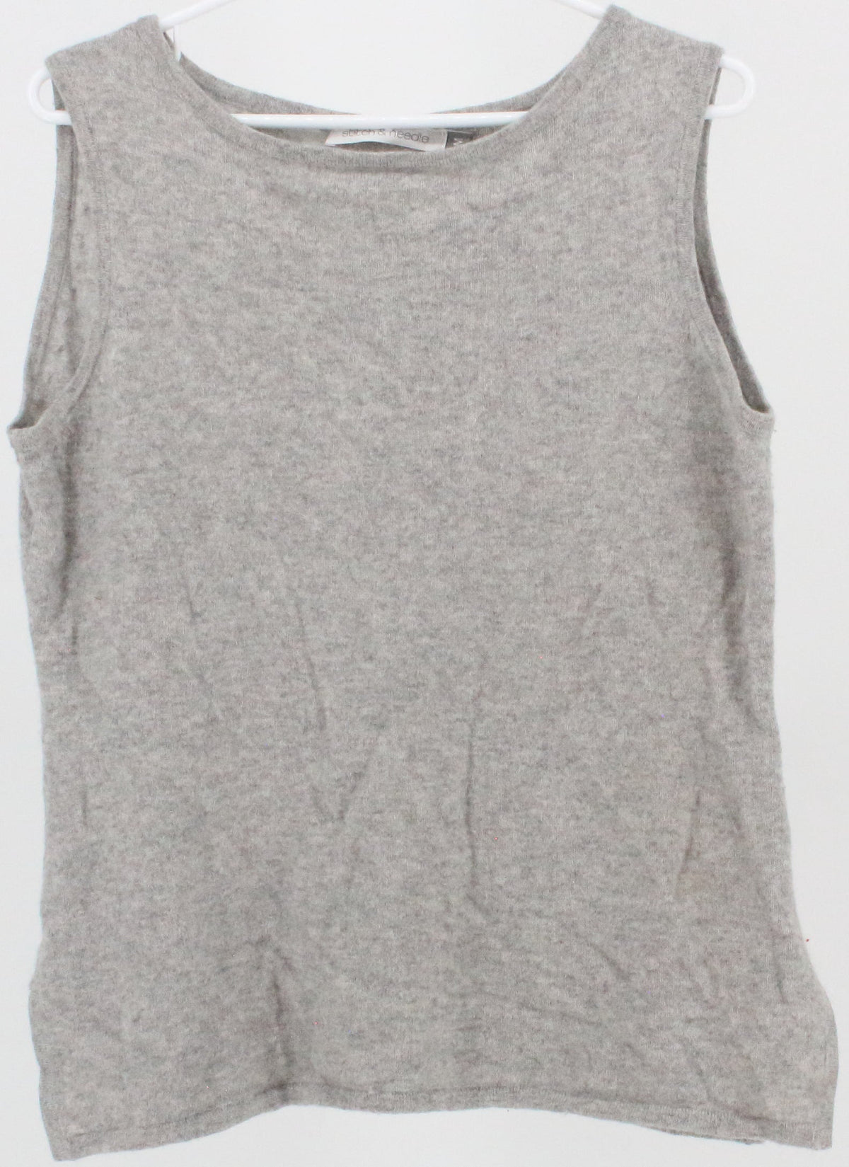 Stitch & Needle Grey Sleeveless Cashmere Sweater