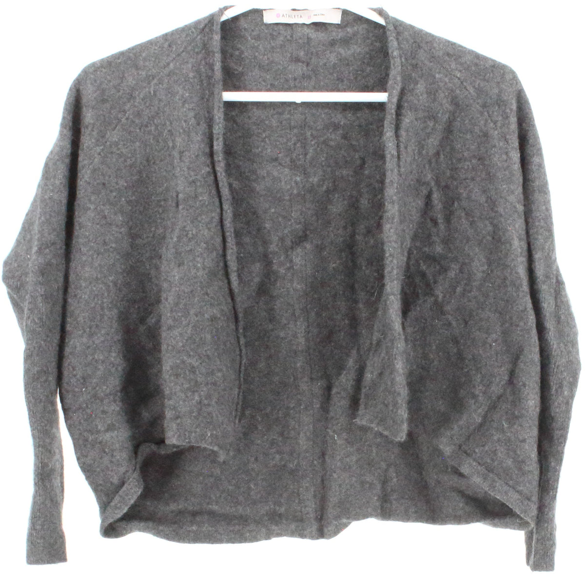 Athleta Dark Grey Open Front Cashmere Sweater