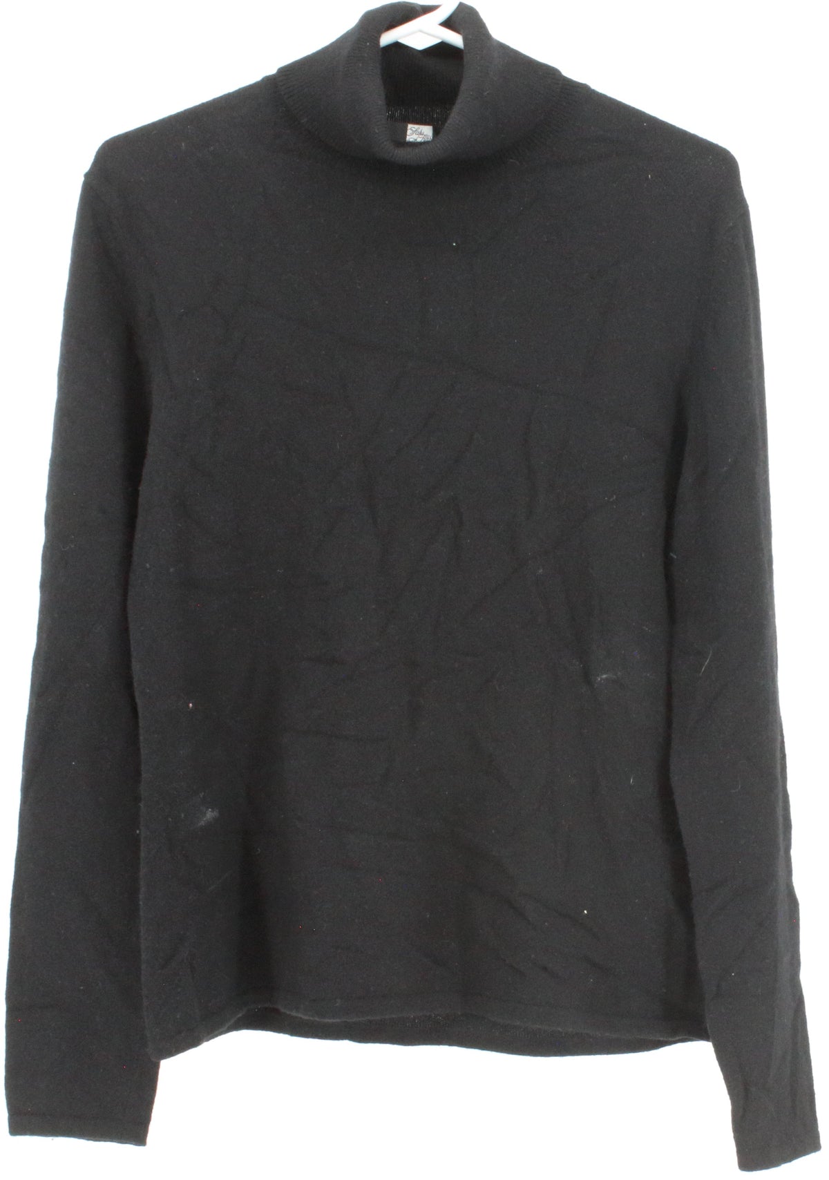 Saks Fifth Avenue Black Turtleneck Cashmere Sweater