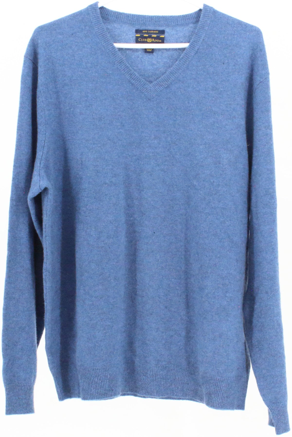 Club Room Blue V Neck Cashmere Sweater