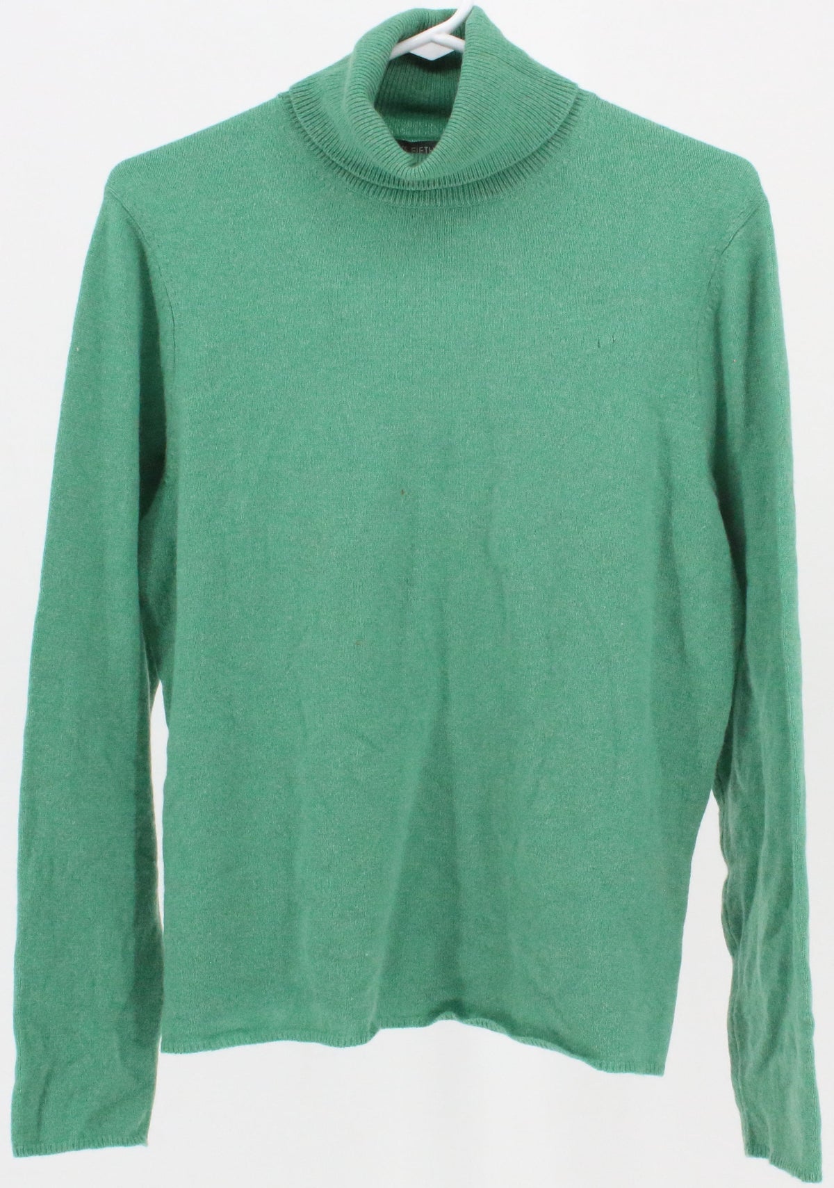 Saks Fifth Avenue Green Turtleneck Cashmere Sweater