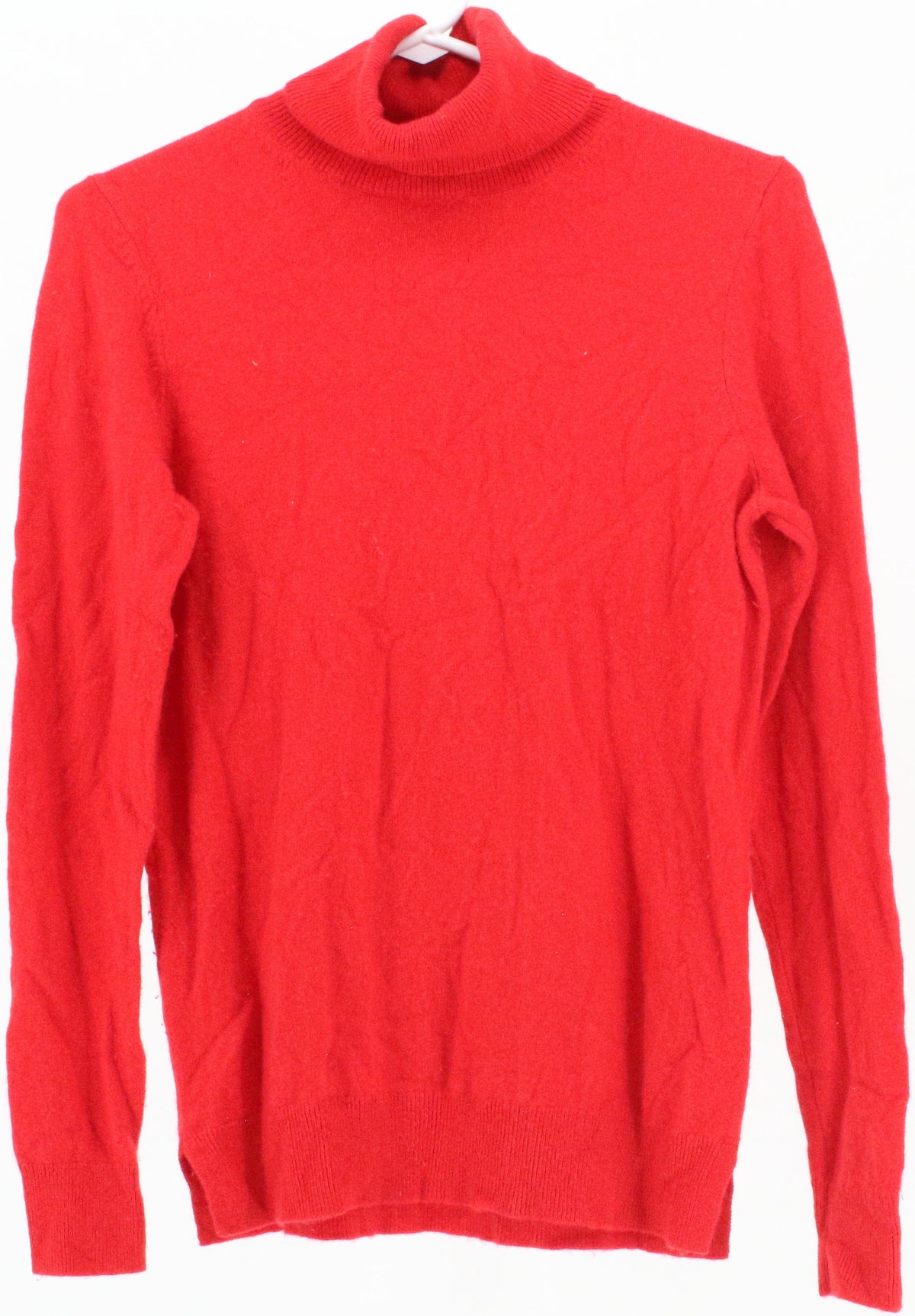 Ann Taylor Red Turtleneck Cashmere Sweater