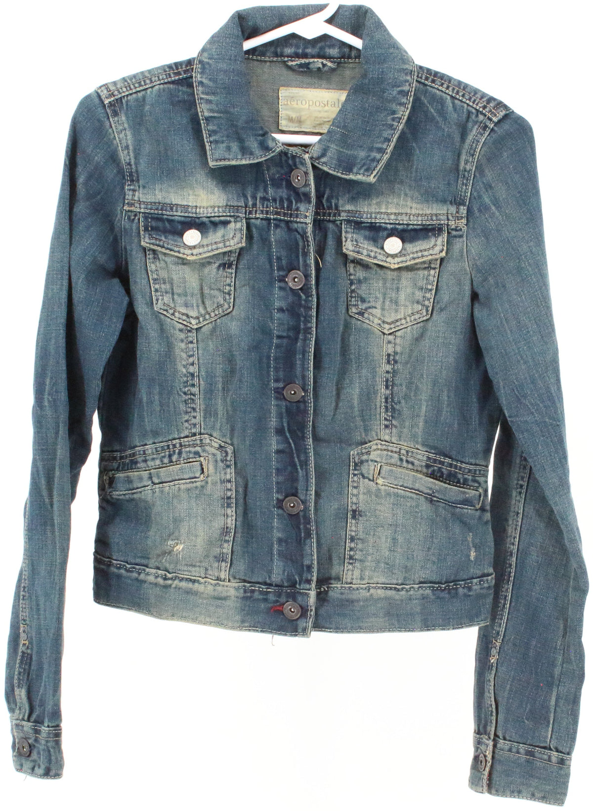 Aeropostale Blue Stoned Denim Jacket