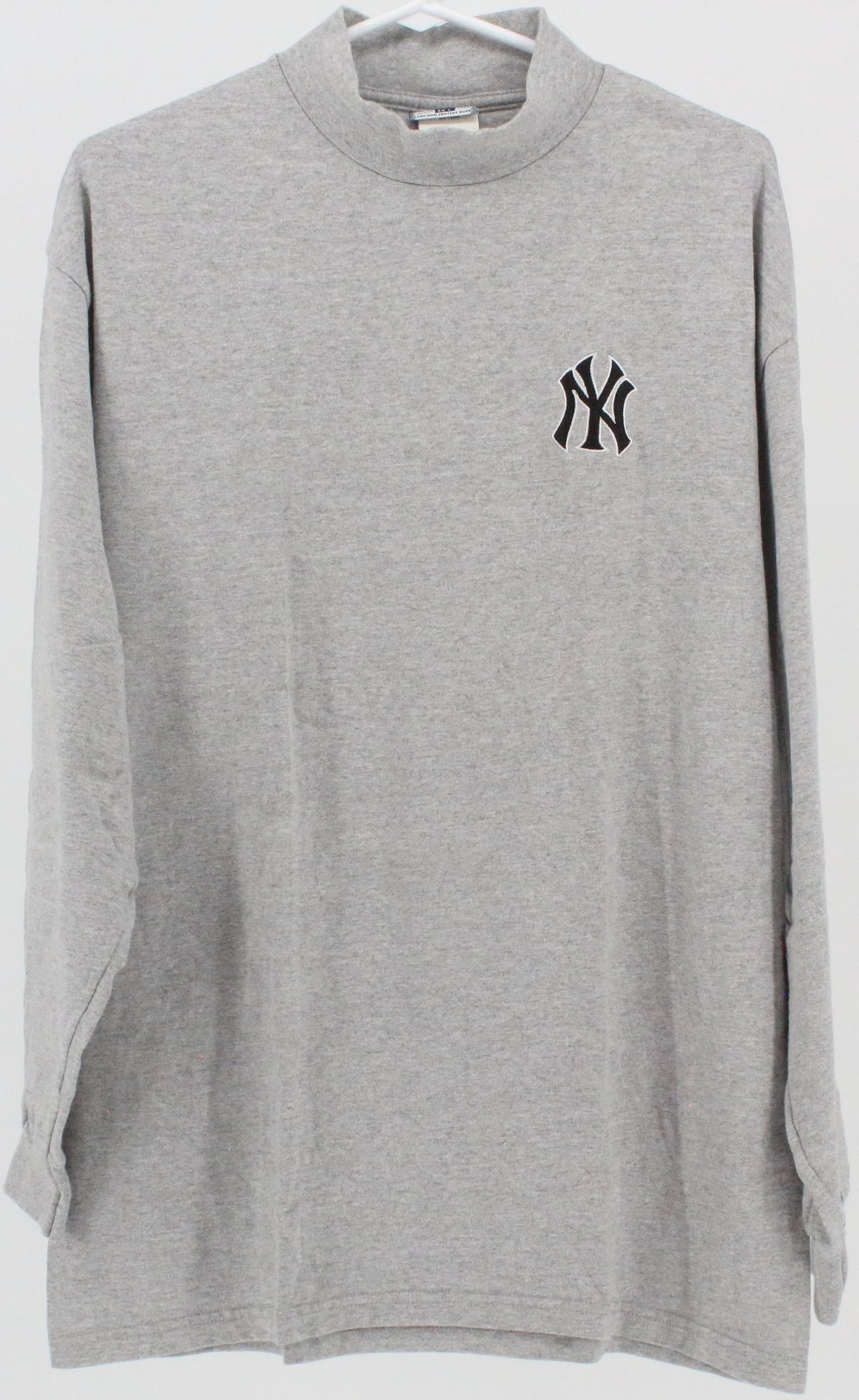 Lee NY Yankees Grey Mock Neck Long Sleeve T-Shirt