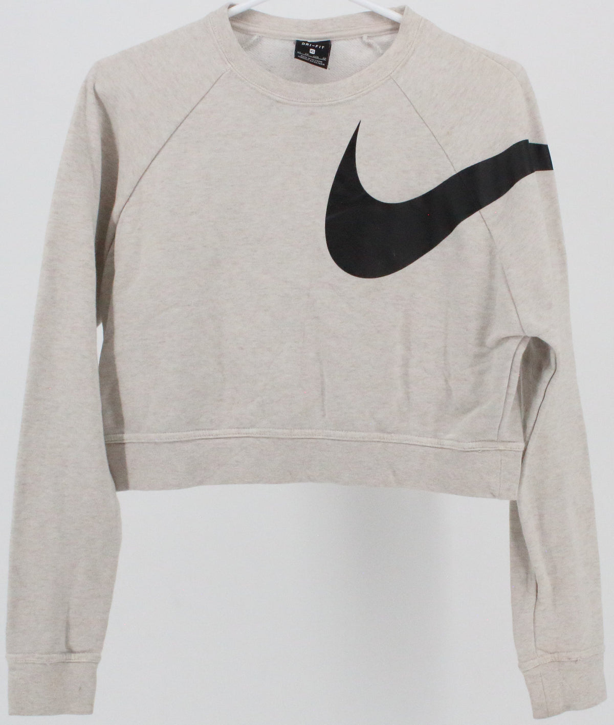 Nike Light Grey Melange Cropped Sweatshirt